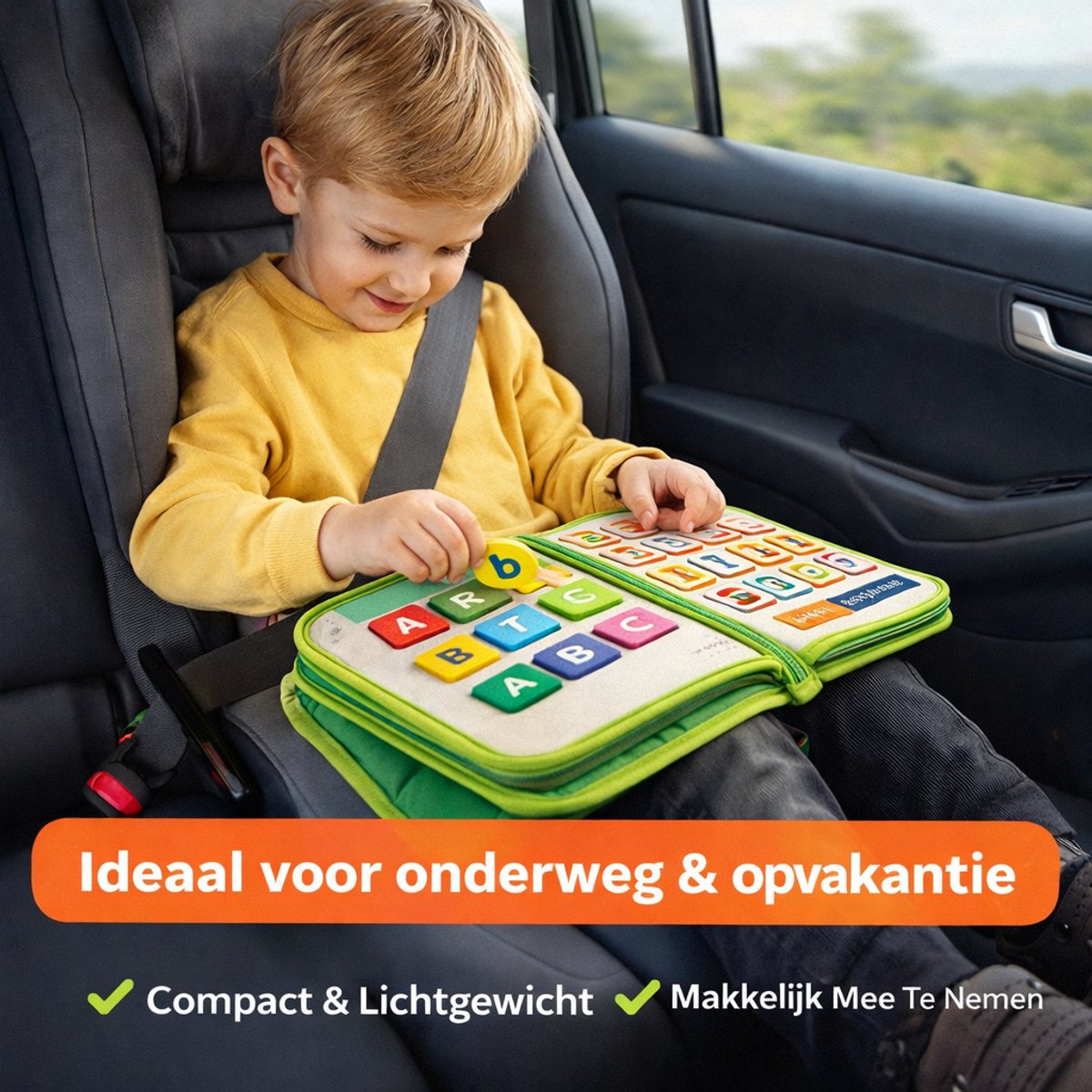 Montessori Activiteiten Boek - Nederlands - Busy Board - Perfect voor op Vakantie - 8-pagina's - Klok lezen - Activiteitenboek - Educatief Speelgoed - Dieren Groen - Leeftijd 2 - 4 Jaar — afbeelding 5