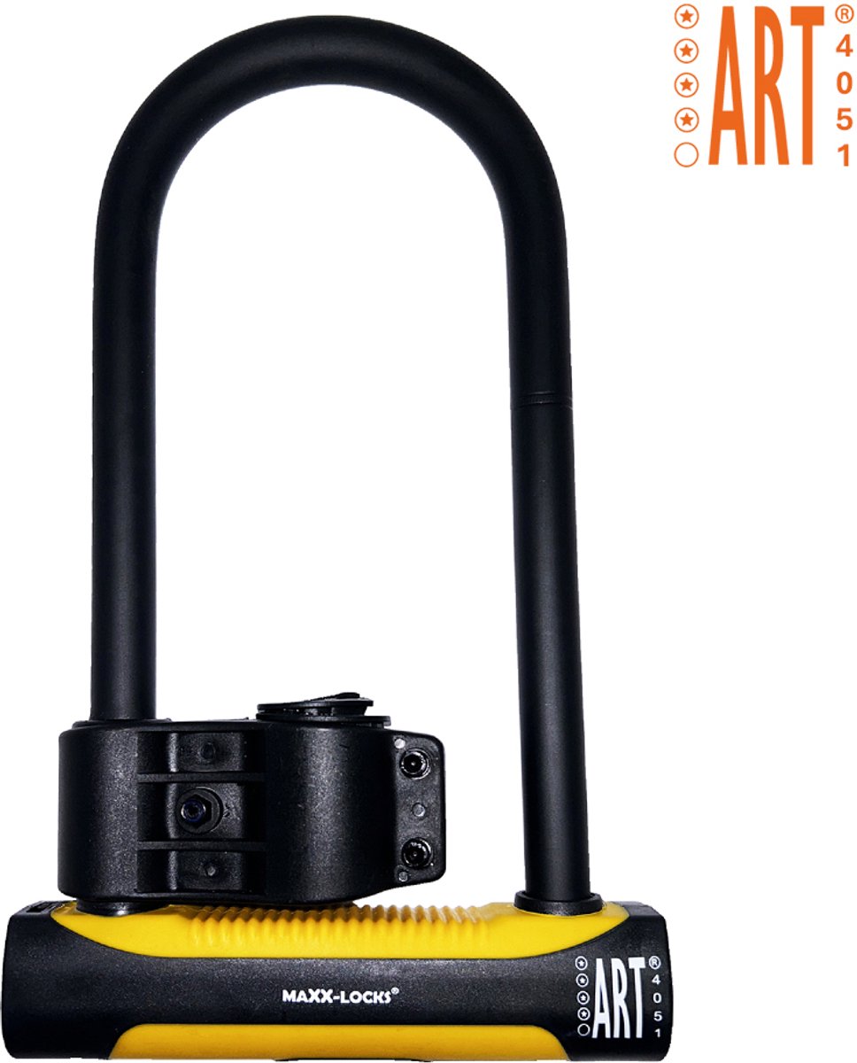 Maxx-Locks Art 4 Beugelslot - Motorslot / Scooterslot - Gehard Stalen Beugel - Art Gekeurd Slot voor Motor en Scooter & Brommer - 32 cm