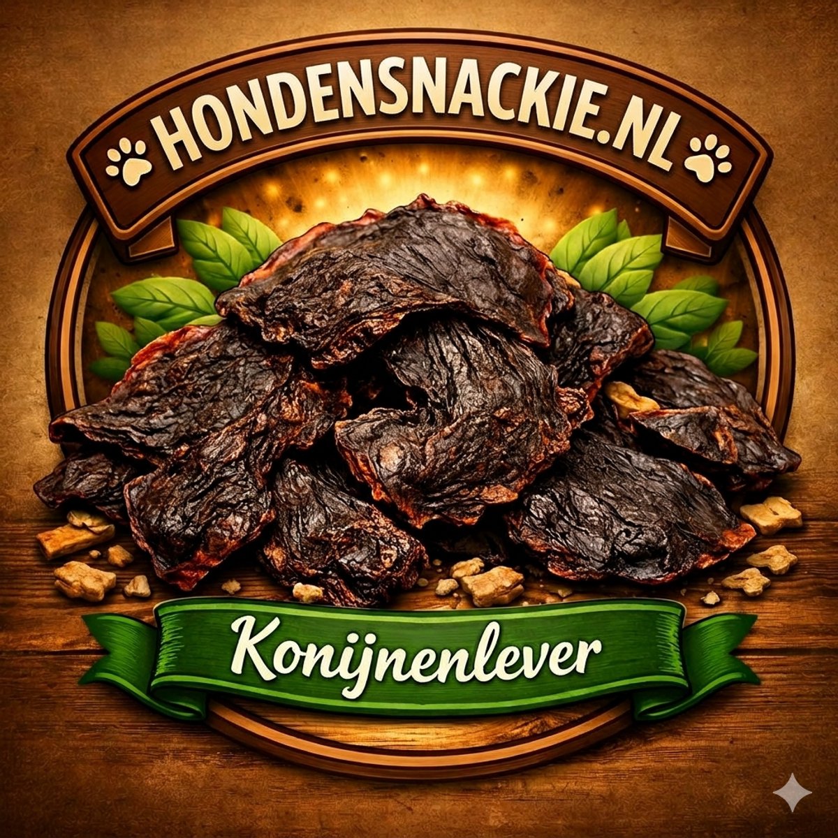 Hondensnackie Konijnenlever – 1000 Gram – Natuurlijke en Hypoallergene Traktatie