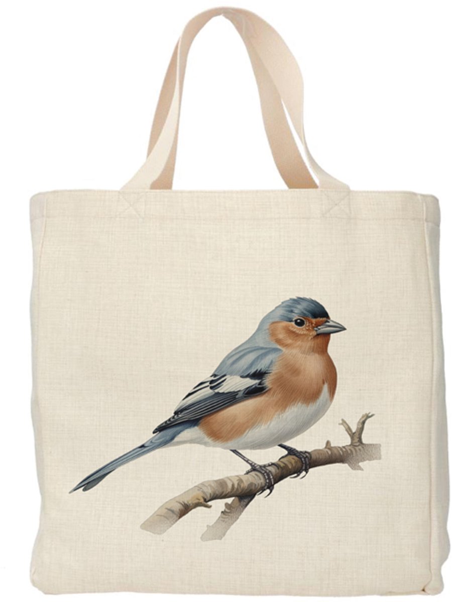 Geurfruit - Shopper - Tas - Design - Vogel - Vink - Linnen - Kleurvast