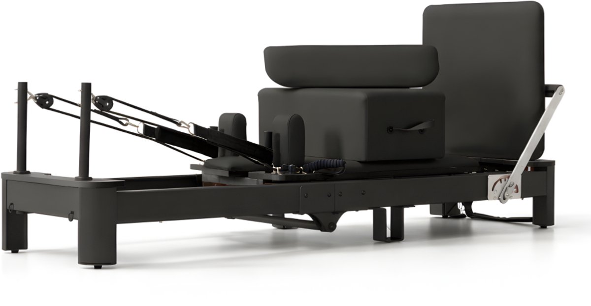PH Fitness Pilates Reformer 218 cm STANDARD – Opvouwbaar Aluminium, Verstelbare Veerweerstand, Compact Pilates Apparaat, Trainingsbank voor Thuis, Home Gym & Studio Gebruik