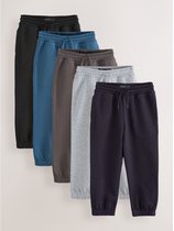 Next - Jongens - Basic joggingbroeken, set van 5 - Blauw