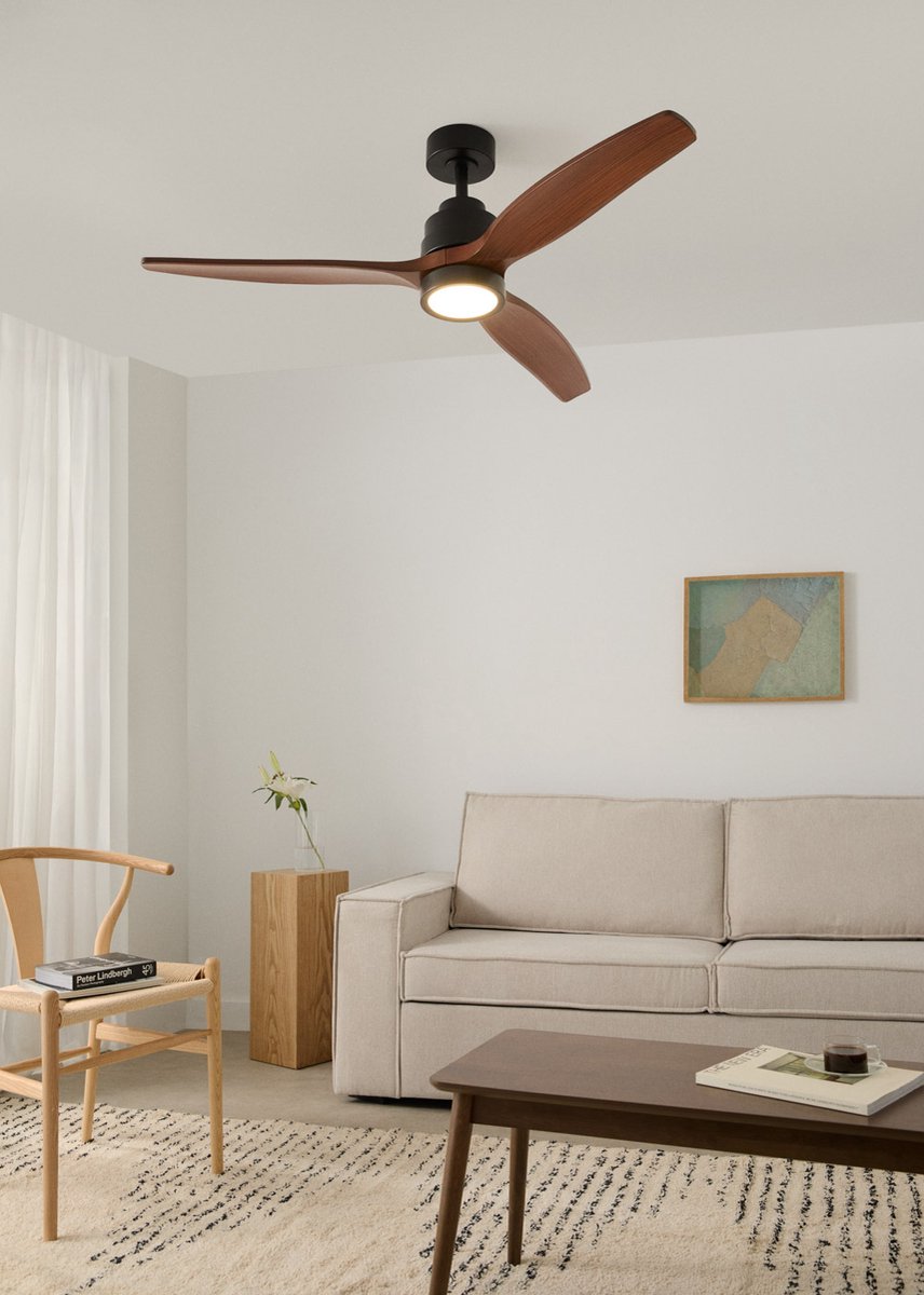 CREATE - Stille plafondventilator van 40 W met technische ABS-bladen, verkrijgbaar in verschillende maten - M - Met licht - WIFI - WIND STYLANCE – foto 4