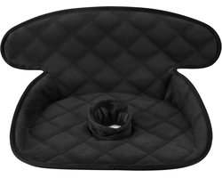 Kinderzitmatje – Urinebeschermingsmatje voor autostoeltjes – Universele beschermmat voor kinderzitjes – Geschikt voor kinderwagens en autostoeltjes – 38 x 40 cm (zwart)