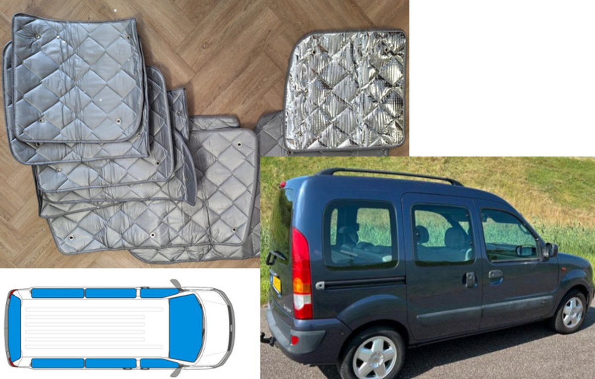 Raamisolatie geschikt voor Renault Kangoo bj 1997-2008 Cabine + achterzijde 8 delige set