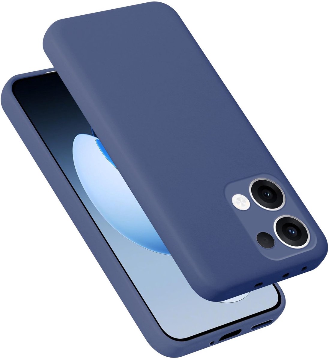 Cadorabo Hoesje geschikt voor OPPO Reno 13 Case in Liquid Blauw Beschermhoes gemaakt van flexibel TPU silicone etui cover mobiele telefoonhoesje