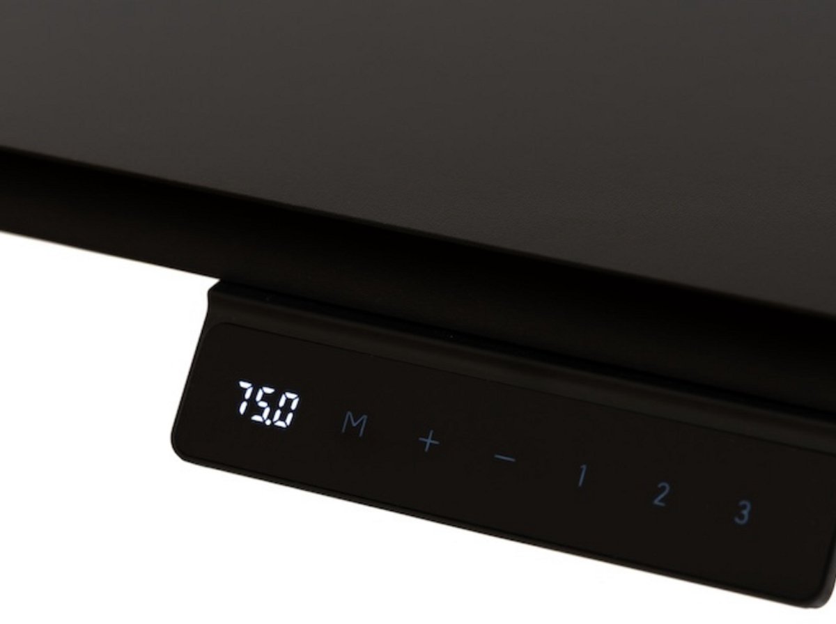 Opulenze Alto nero XL – Elektrisch verstelbaar zit/sta-bureau – Zwart – 80×160 cm inclusief Mousepad