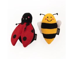 HugSmart Ladybug & Bee - Catnip Kattenspeelgoed - 2 Stuks - Zacht Plush - Voor Kittens en Katten