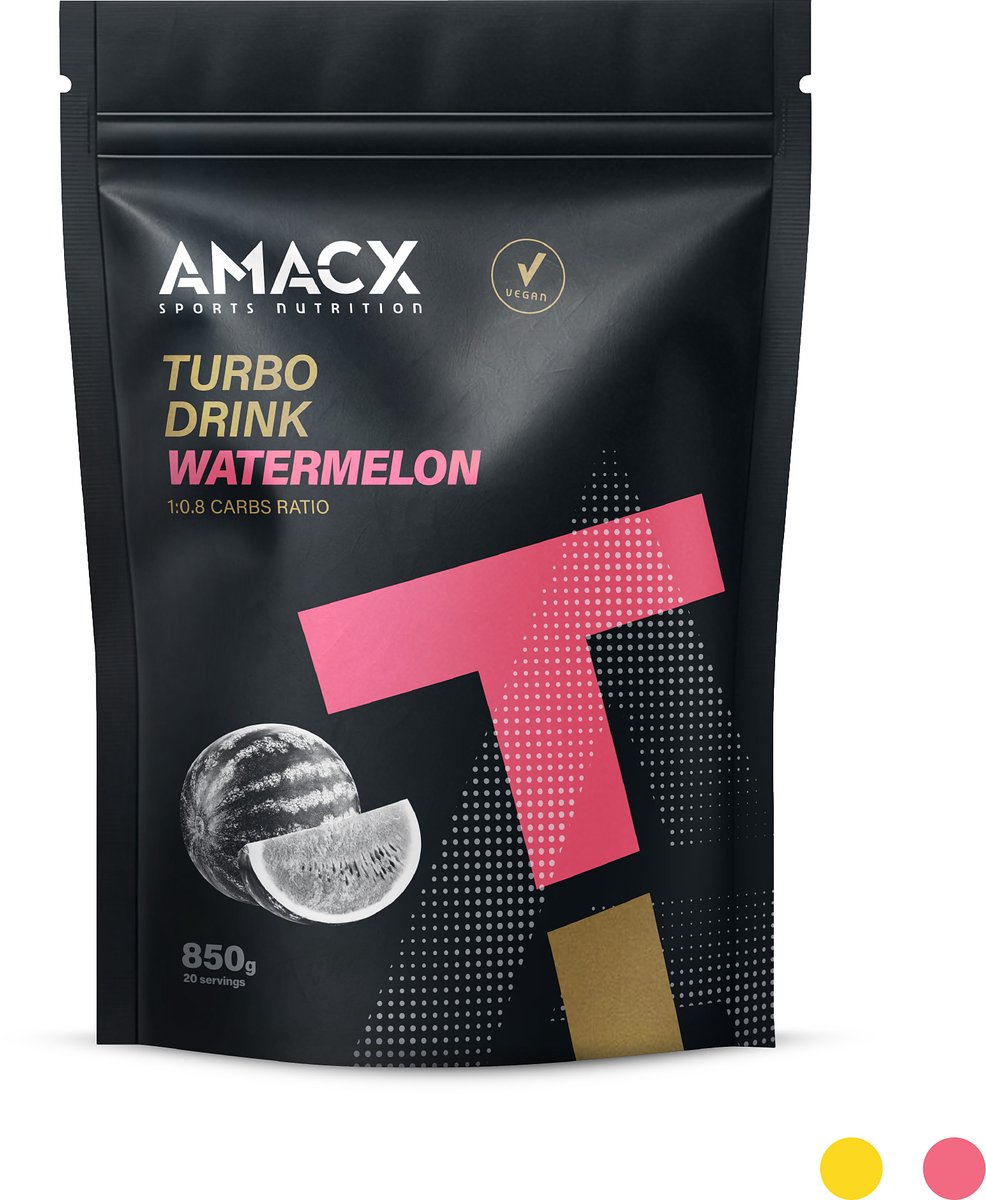 Amacx Turbo Drink - Isotone - Elektrolyten - Sportdrank - Watermelon - 850 gram - 20 servings