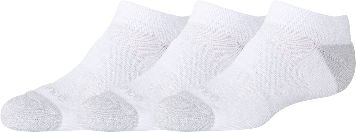 New Balance Youth Active No Show Socks 3 Pack Unisex Sportsokken Wit