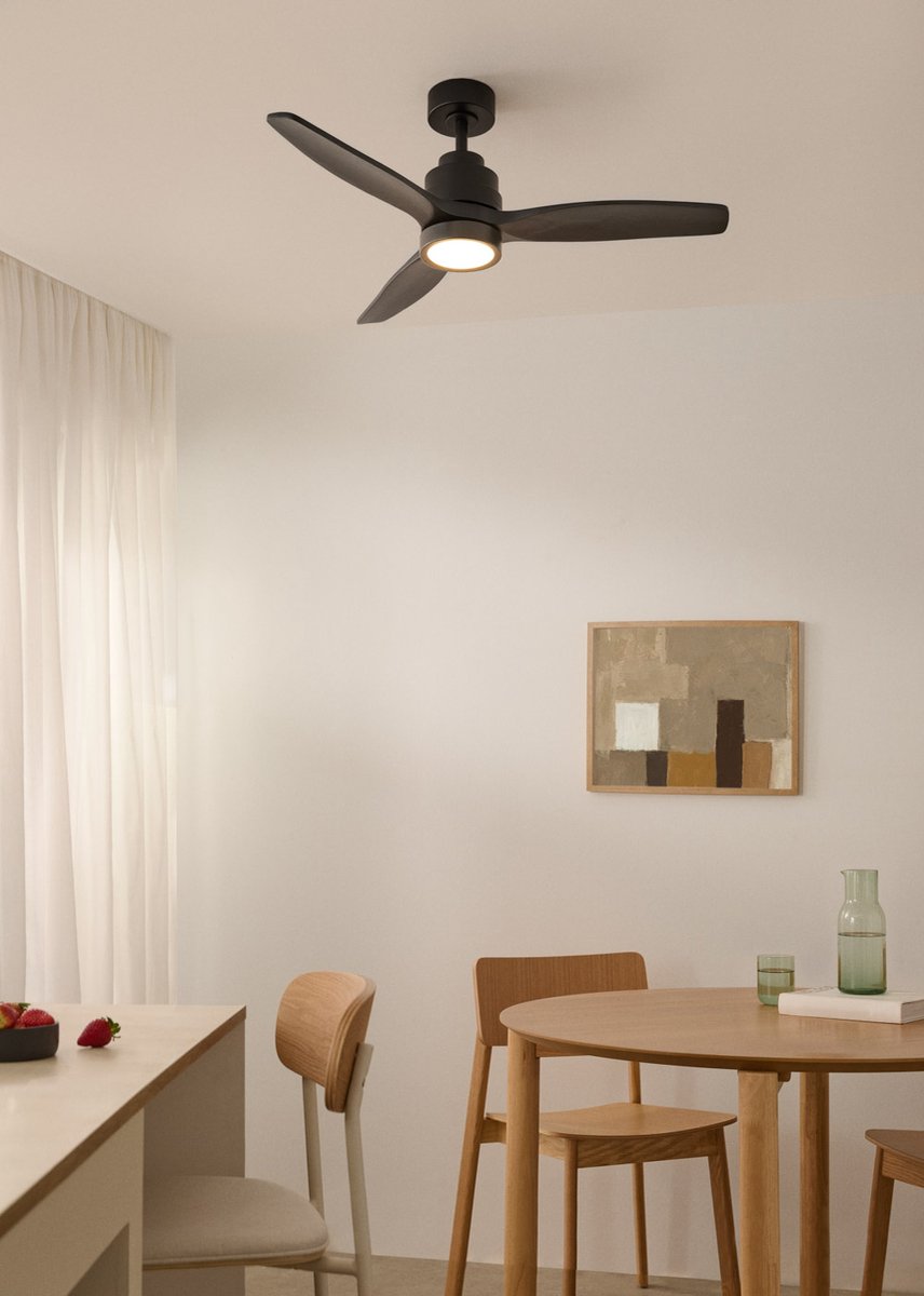CREATE - Stille plafondventilator van 40 W met technische ABS-bladen, verkrijgbaar in verschillende maten - S - Met licht - Afstandsbediening - WIND STYLANCE – foto 4