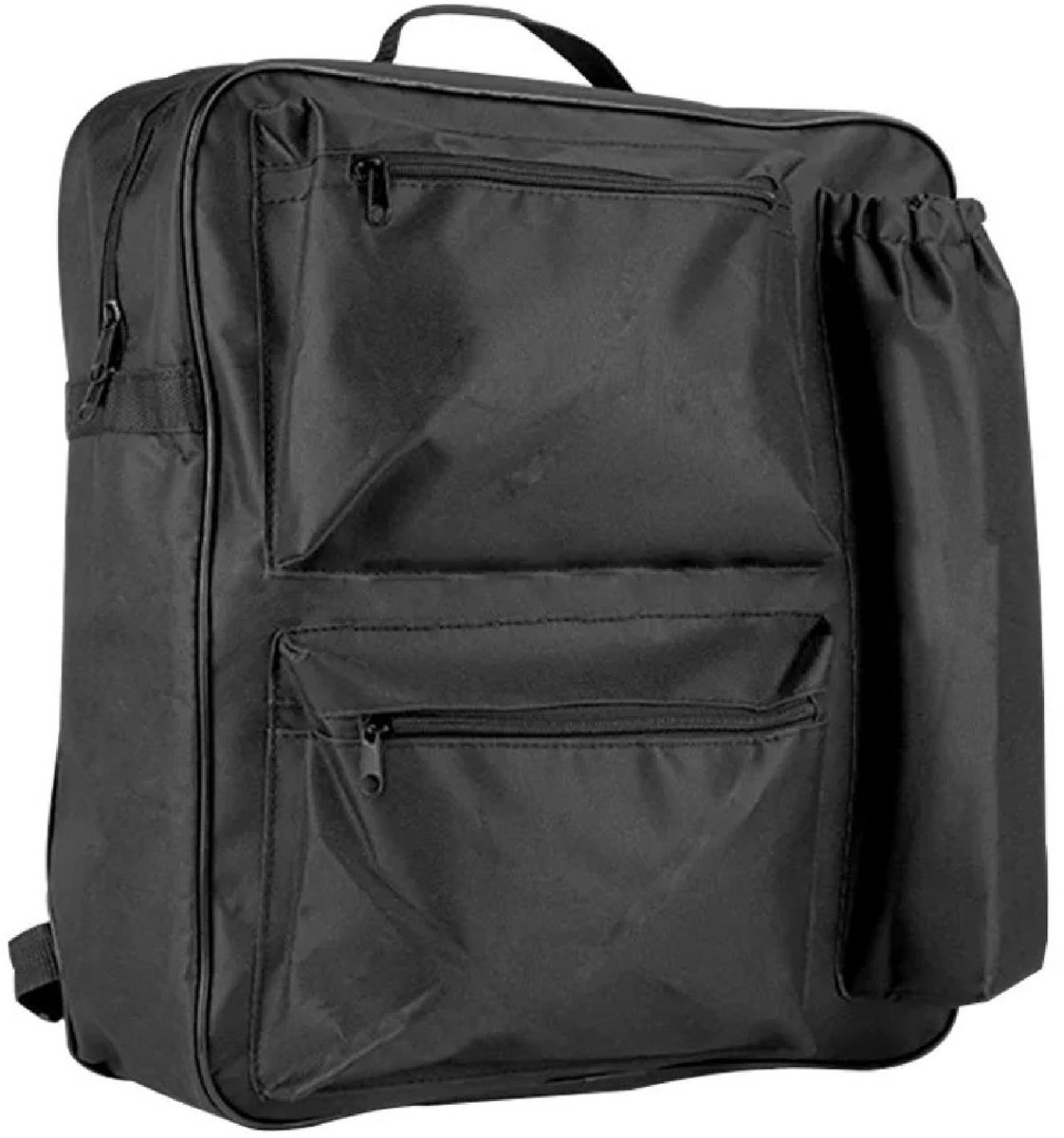 Hearyoo Rolstoelrugtas - Waterdichte Polyester 600D - Multi-pocket Opbergtas voor Rolstoel - Zwart