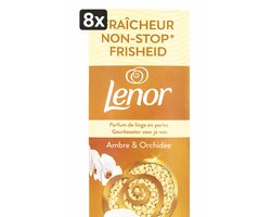 (8x) Lenor Geurbooster Amber & Orchidee - Geurparels 155g/12sc
