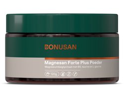 Bonusan Magnesan Forte Plus poeder – 120 gram – Magnesium als magnesiumbisglycinaat – Met vitamine B6, L-glycine en taurine