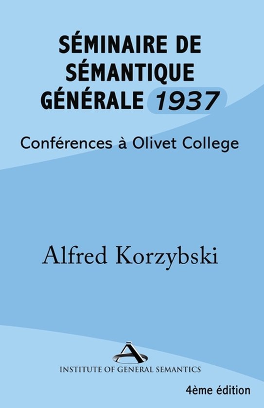 Séminaire de Sémantique Générale 1937 - cover