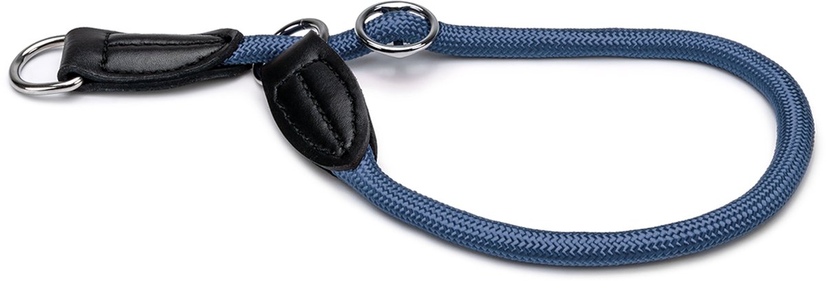 lionto Hondenhalsband, nylon slipband met stopring Ø 0,8 cm blauw 35 cm