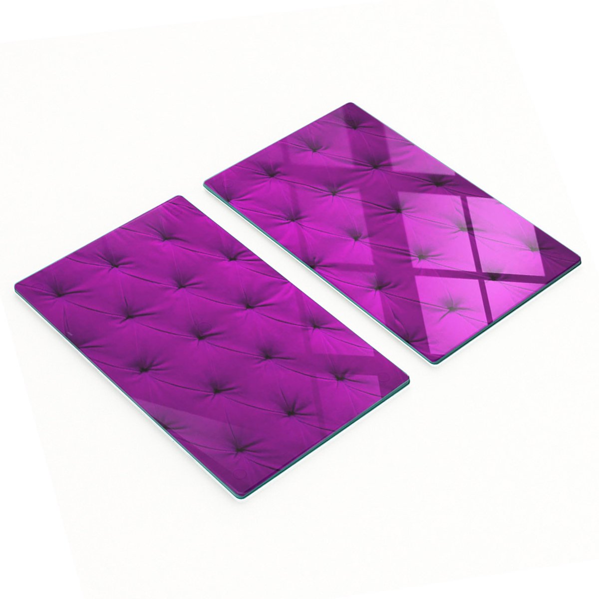 Glazen snijplanken met afbeeldingen, fluwelen wandbekleding, 2x30x52 cm