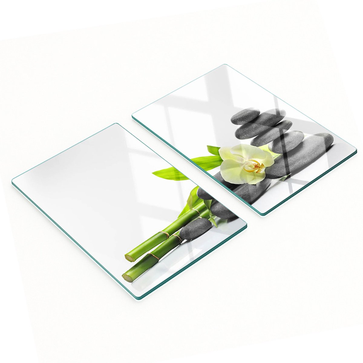 Multifunctionele decoratieve glazen keukenplanken Orchidee 2x40x52 cm