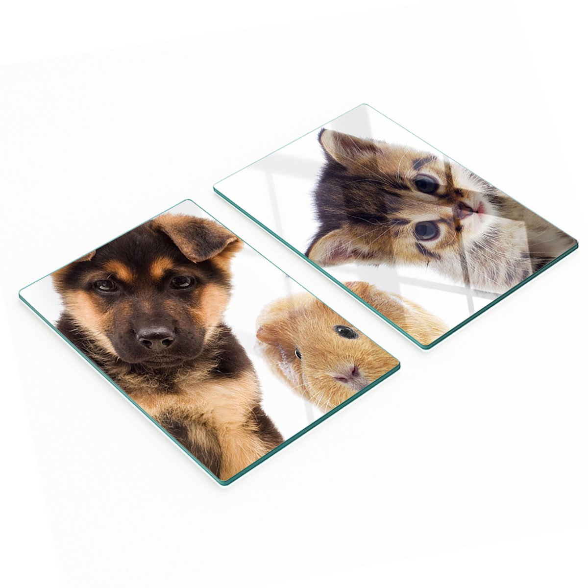 Decoratieve snijplanken van gehard glas voor huisdieren, 2x40x52 cm