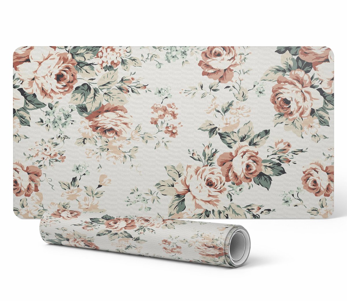 Antislip gamingmuismat, retro bloemenpatroon, 120x60 cm