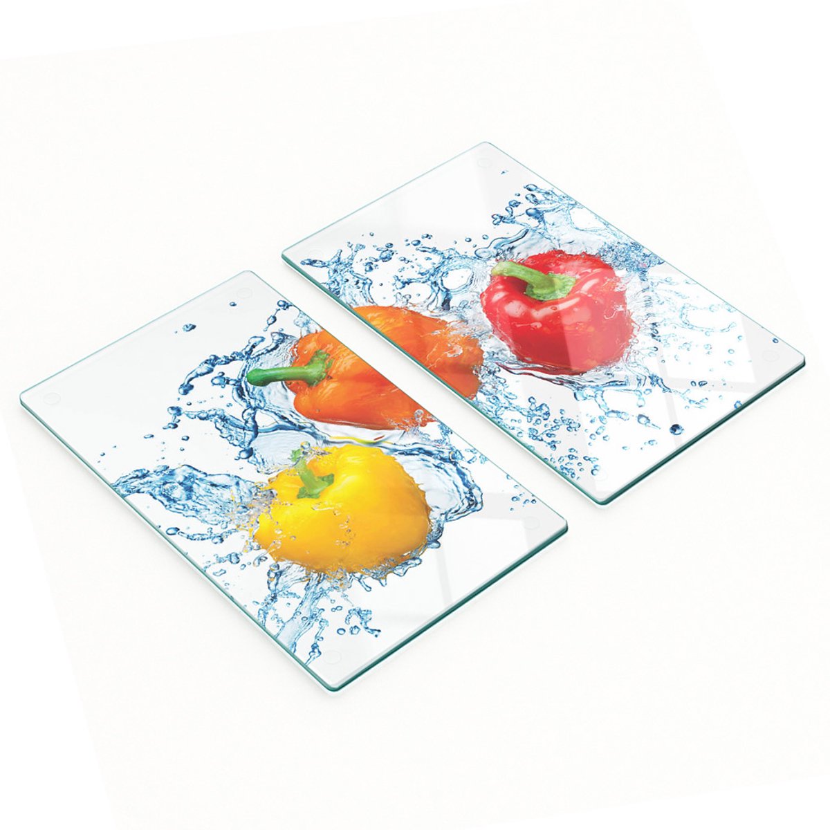 Geharde multifunctionele decoratieve glazen borden voor waterpepers 2x30x52 cm