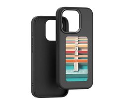 DrPhone InkScreen - iPhone 15 Pro Max Case met Aanpasbare Scherm (APP)- E-Ink DIY Foto Hoes - Bescherming