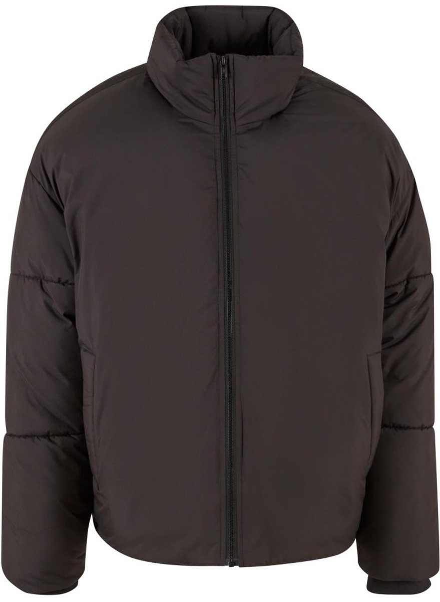 Build your Brand Oversized Puffer Jacket BY309 Zwart