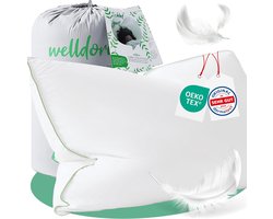 Premium Kussen - Donzen Hoofdkussen - Ontspannen Slapen - 3 Vulkamer Constructie - 60x70 cm