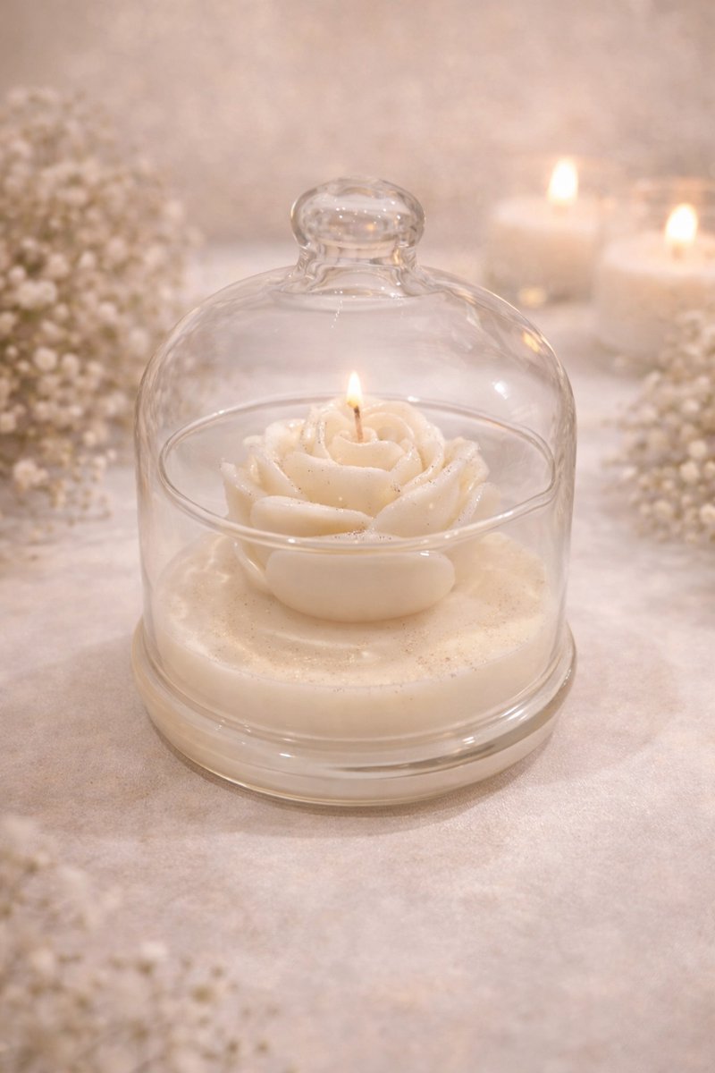 Lumen and Lux Candles Luxe handgemaakte kaars met uniek design Ivoor