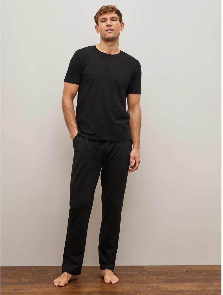 Next - Heren - Loopback joggingbroek met standaard pasvorm en open zoom - Zwart