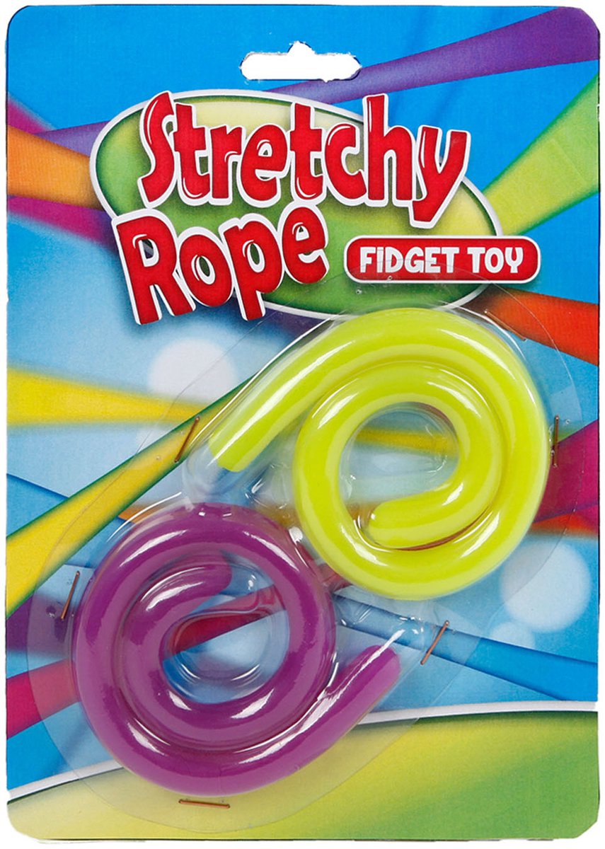 Super stretchy sticky rope - Multicolor - Siliconen - Assorti - 2 Stuks - Speelgoed - Cadeau - Spelen