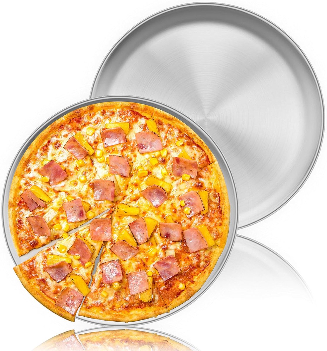 Pizzaplaten Set - Bakplaten - Pizza Bakken - Roestvrij Staal - 30 cm