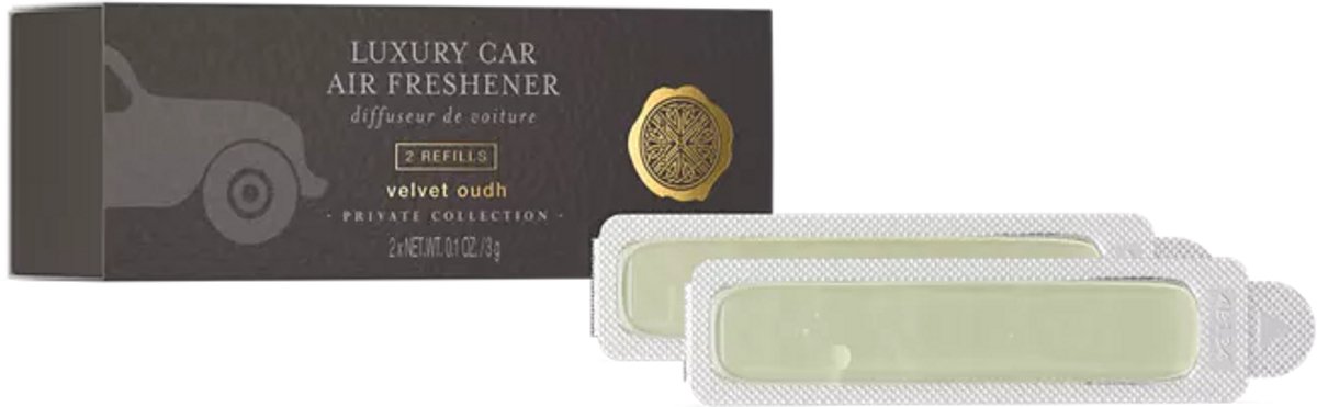 Rituals - Navulling Auto Parfum - 2x Auto Luchtverfrisser Navullingen 3 gram - Velvet Oudh - Houtige bloemengeur - Alleen Navulling - Houten houder niet inbegrepen - Alleen 2x Refill - Autoparfum - Car Perfume