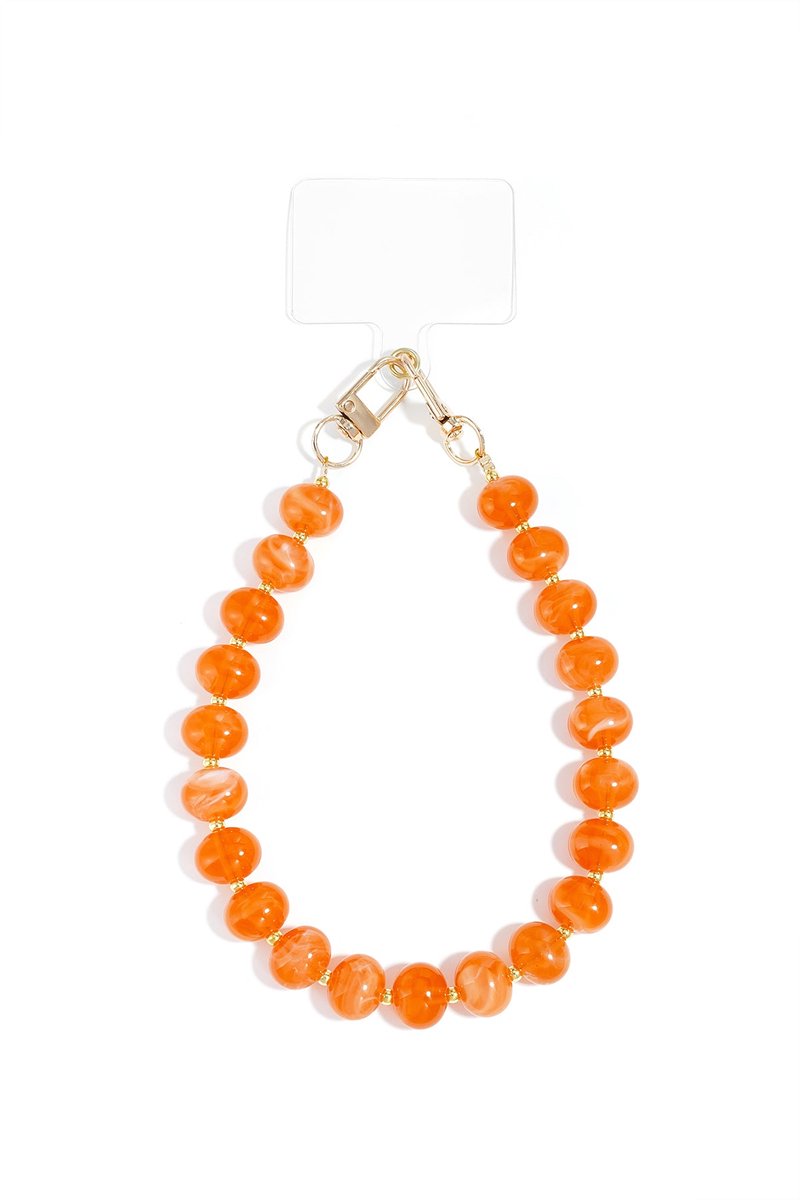 Telefoonsnoer met kralenpatroon van acryl en legering - casual telefoonaccessoire