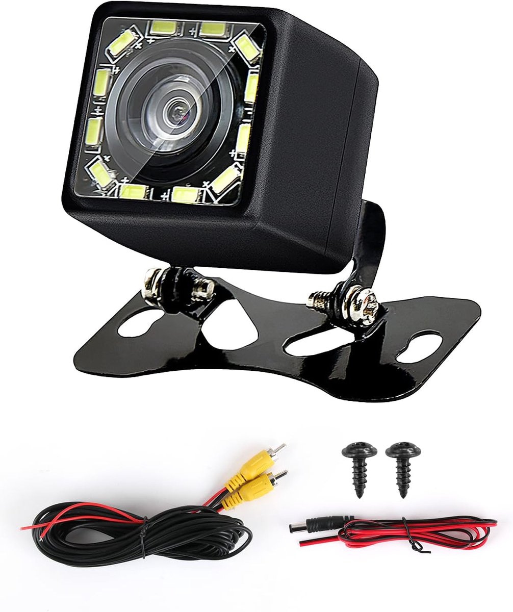 Achteruitrijcamera HD - Parkeerhulp Camera - Veilig Parkeren - 170 Graden Groothoek - 1080p Resolutie - Zwart