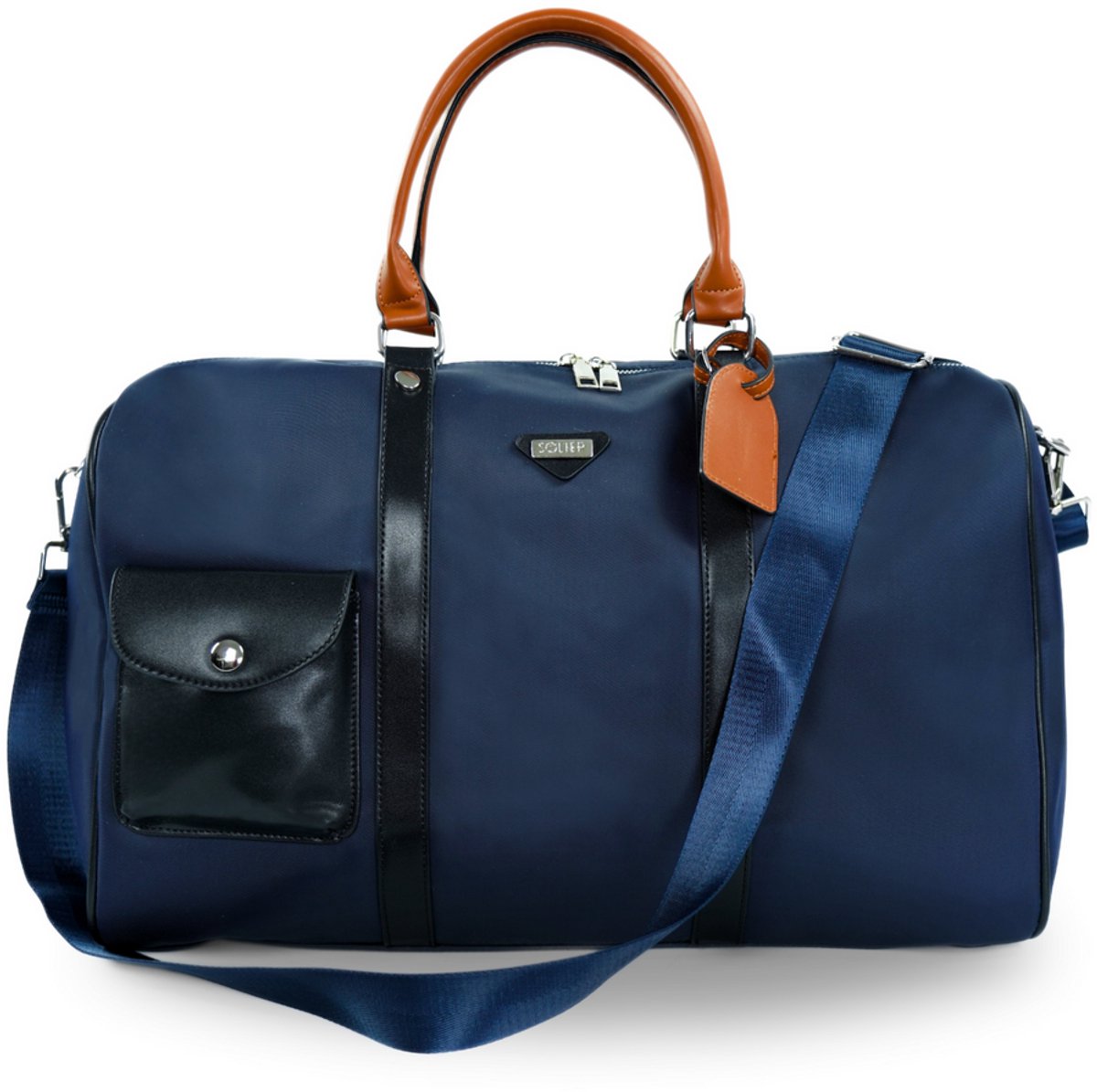 Solier FB49 Barrley - Weekendtas sporttas - Waterbestendig nylon - Handbagage geschikt - Verstelbare schouderriem - Donkerblauw