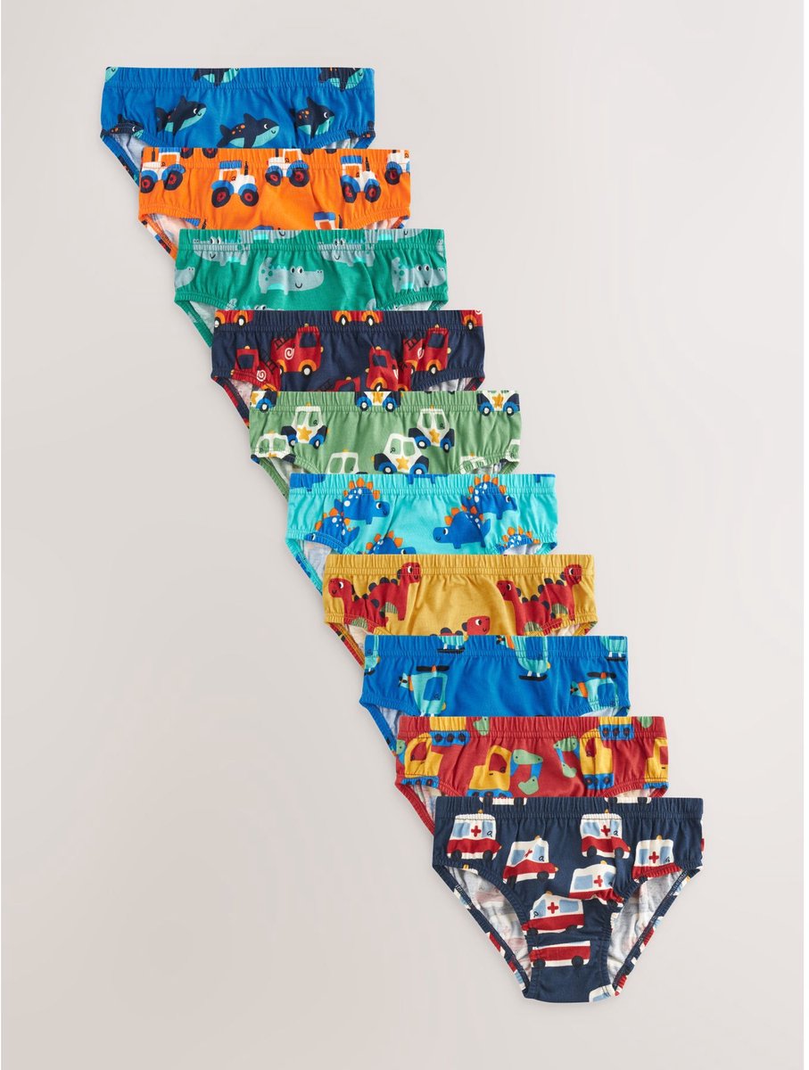 Next - Jongens - Set van 10 slips - Blauw