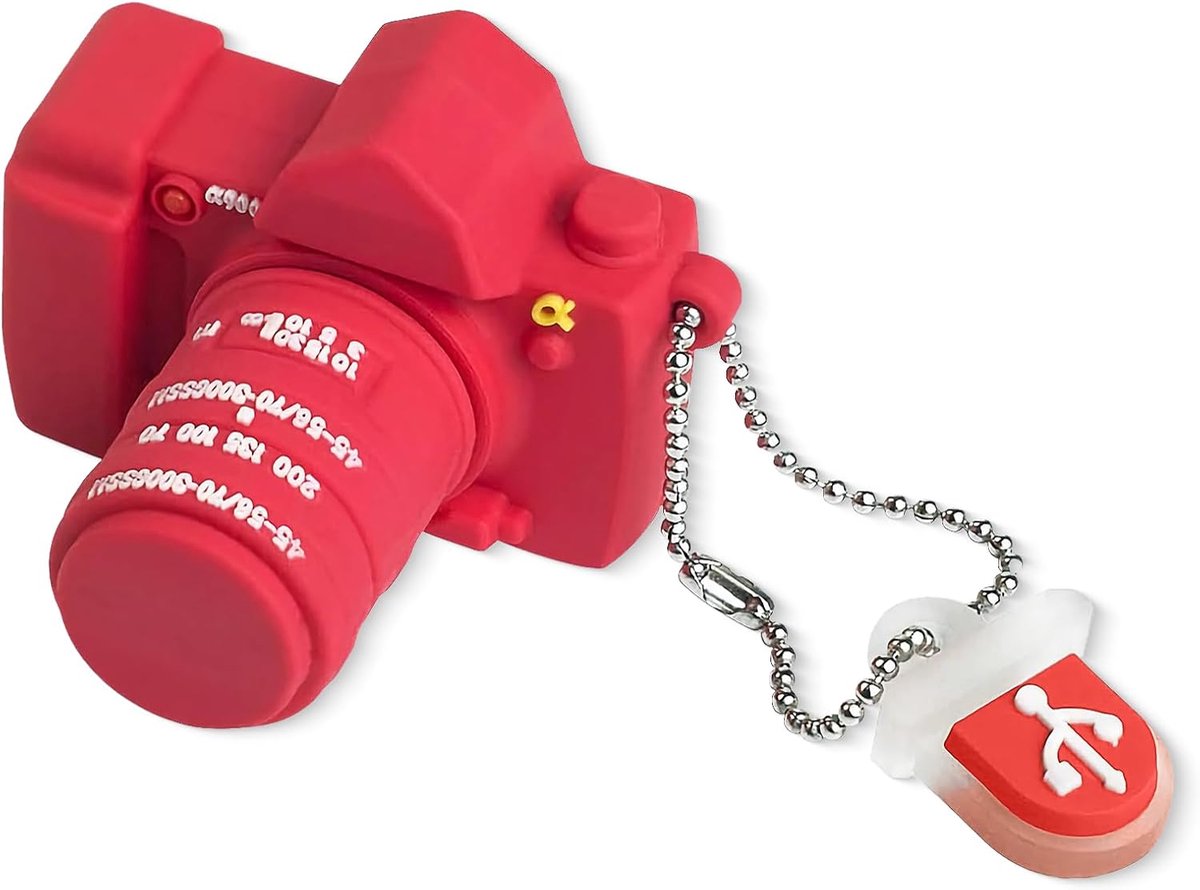 32GB USB-stick in Roze Camera Vorm - Compacte Geheugenstick met Beschermhoes