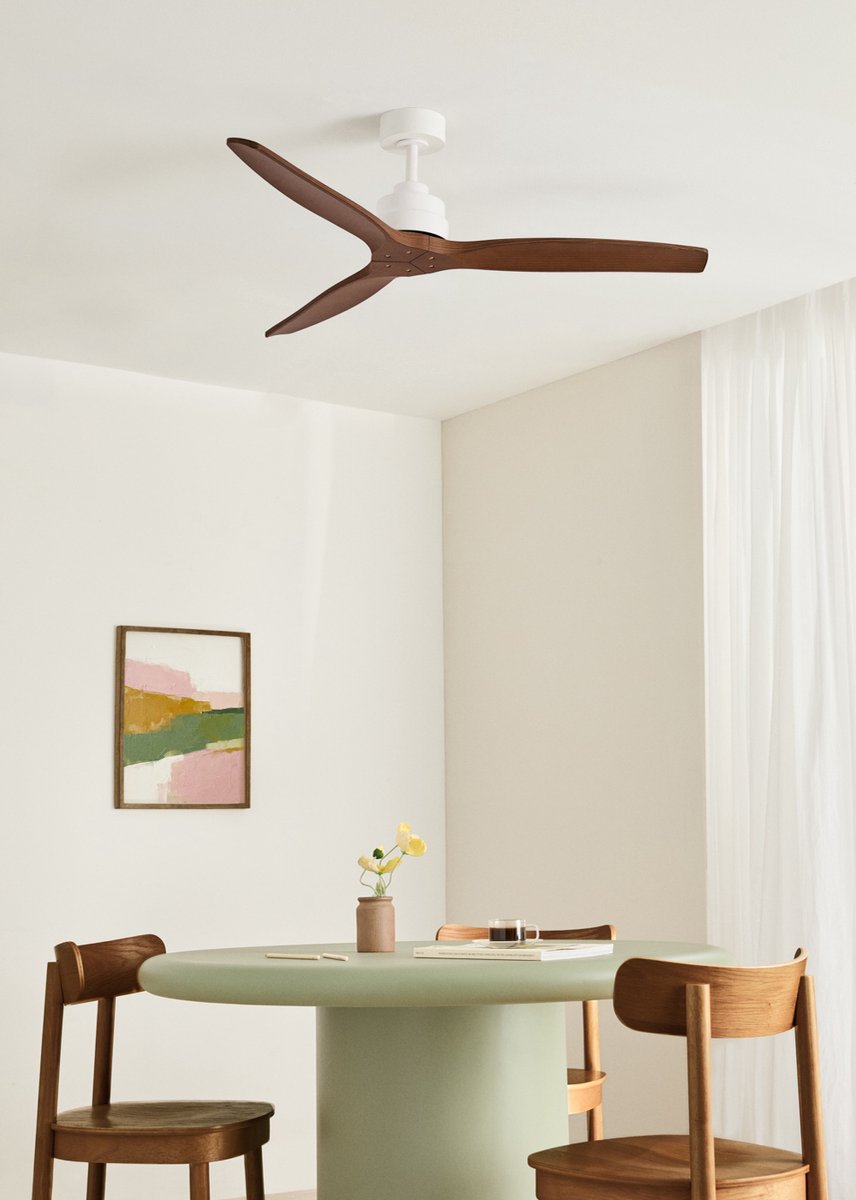 CREATE - Stille plafondventilator van 40 W met technische ABS-bladen, verkrijgbaar in verschillende maten - M - Geen licht - Afstandsbediening - WIND STYLANCE – foto 4