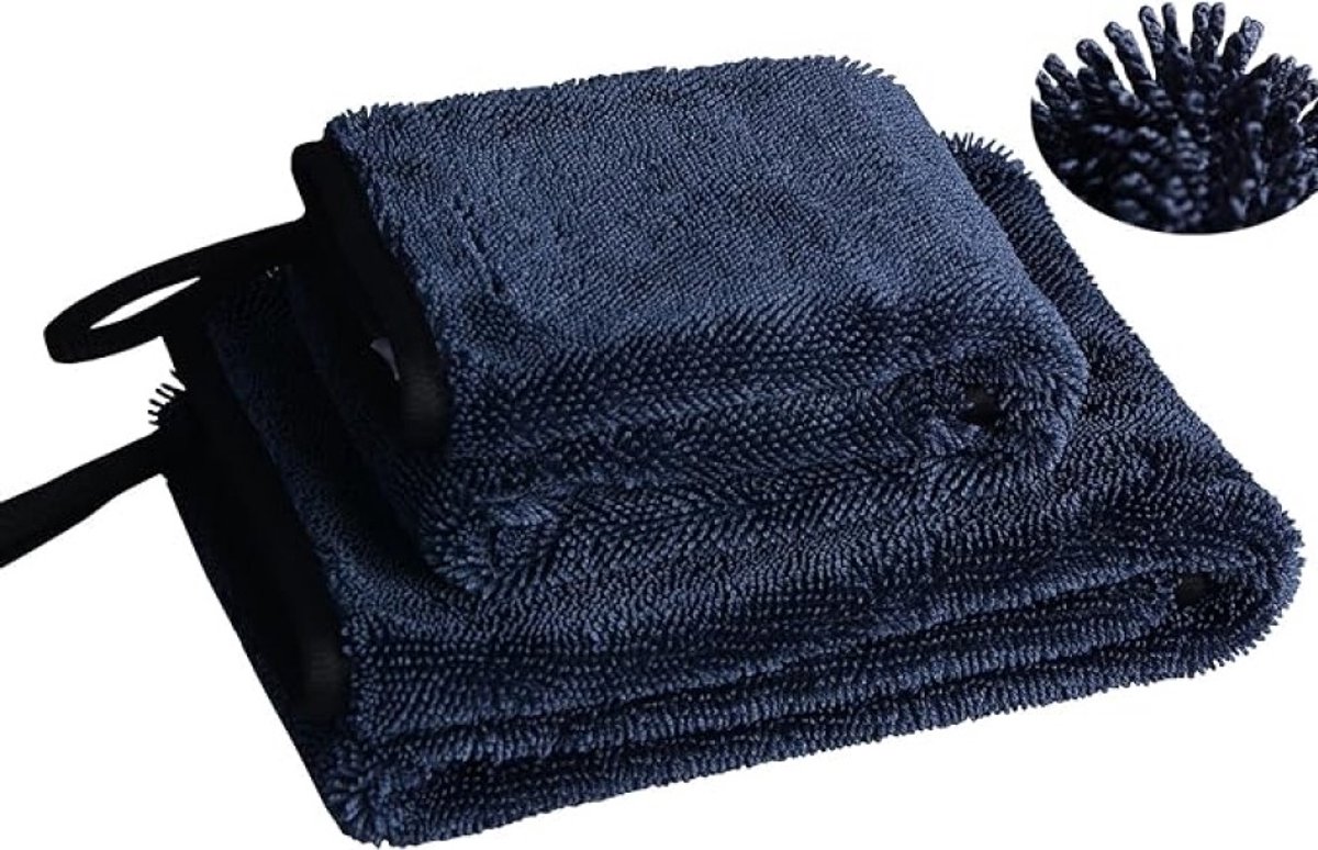 Microvezel droogdoek voor auto's, 600 g/m², krasvrij en absorberend, met ophanghaak
