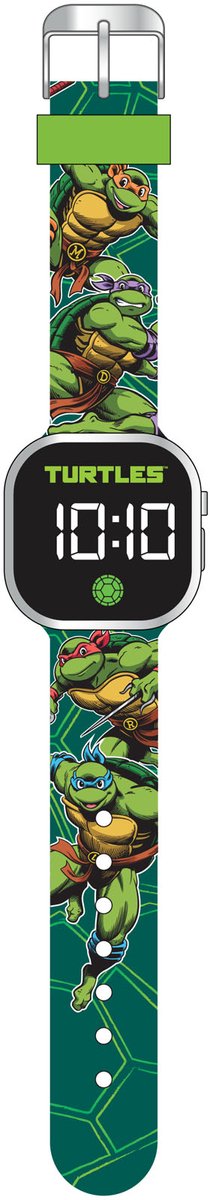Disney LED Watch 5-DIS044 Turtles - TMNT - Kinderhorloge Met LED Display Voor Datum en Tijd - Blauw-Groen