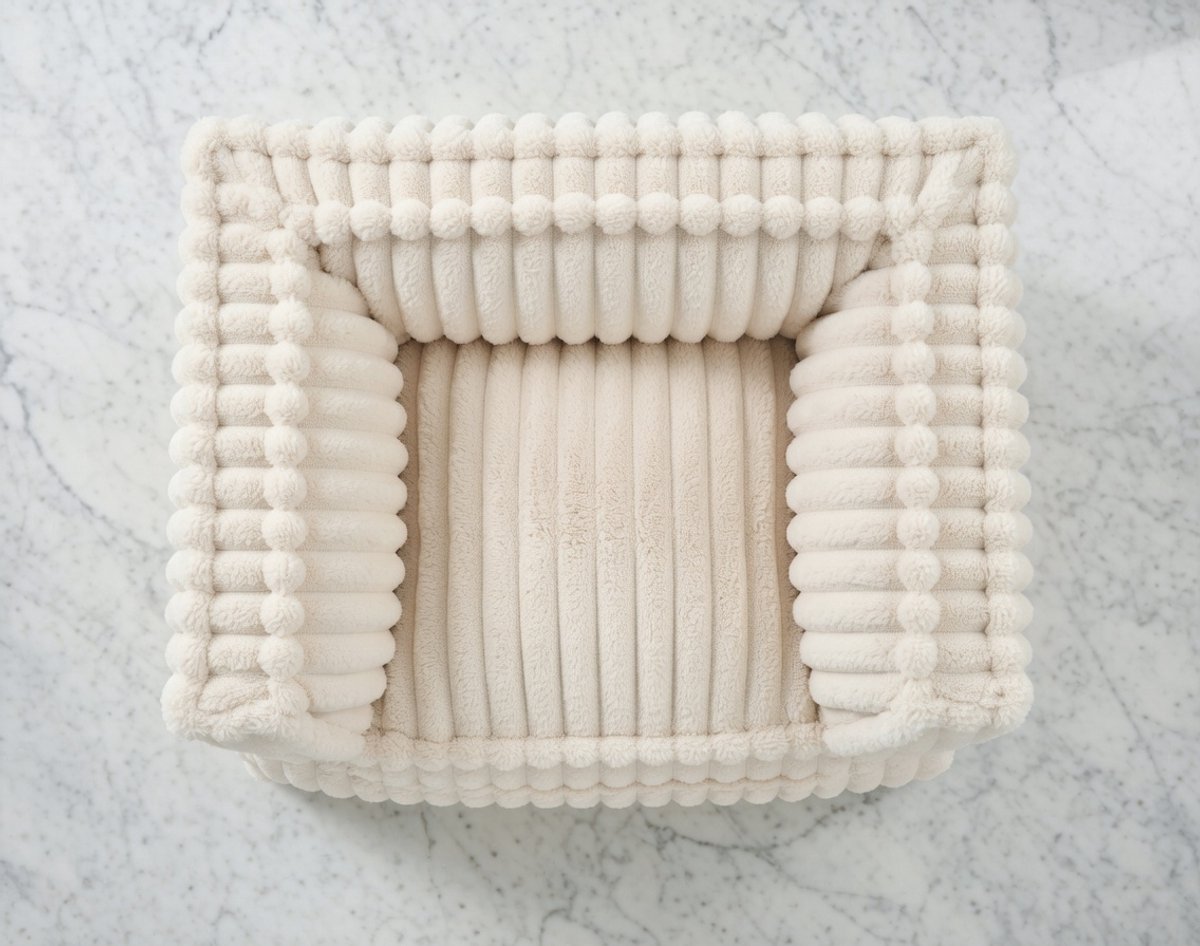 Modulaire Boneless 2-Zits Bank Beige – Zachte Schuimvlokken Bank met Armleuningen – Comfortabele Canapé voor Woonkamer & Slaapkamer House&Garden