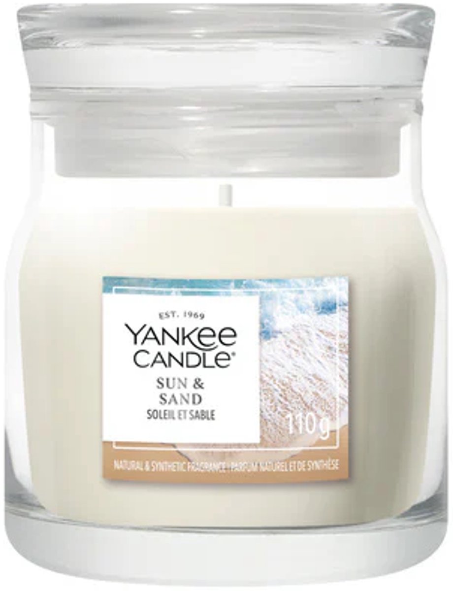 Yankee Candle Sun & Sand Small Jar Geurkaars - tot 30 branduren Ivoor