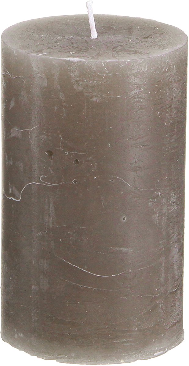 Viana Effen pilaarkaarsen, bruine kaarsen, 60x100mm, set van 4, herfstdecora