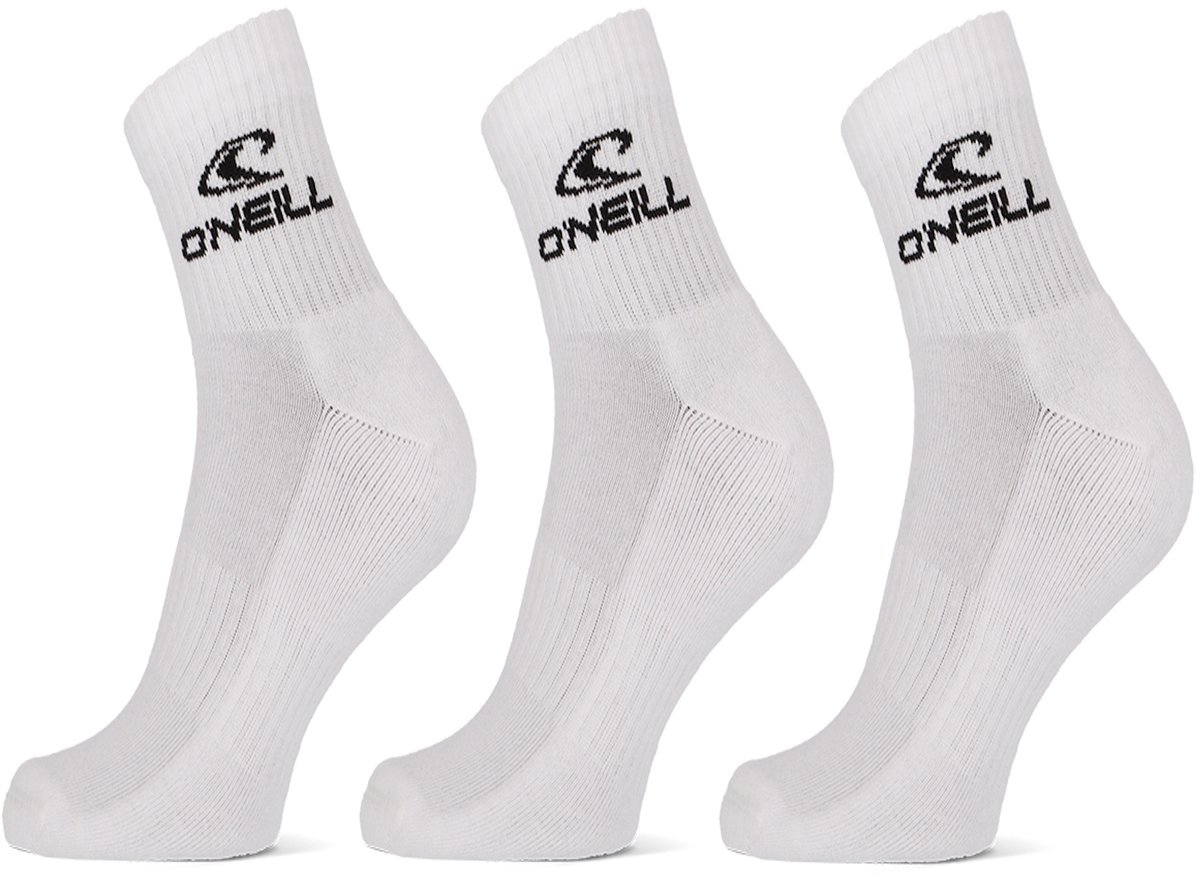 O’Neill Sportsokken Unisex Quarter Enkelsokken 3-Pack Wit