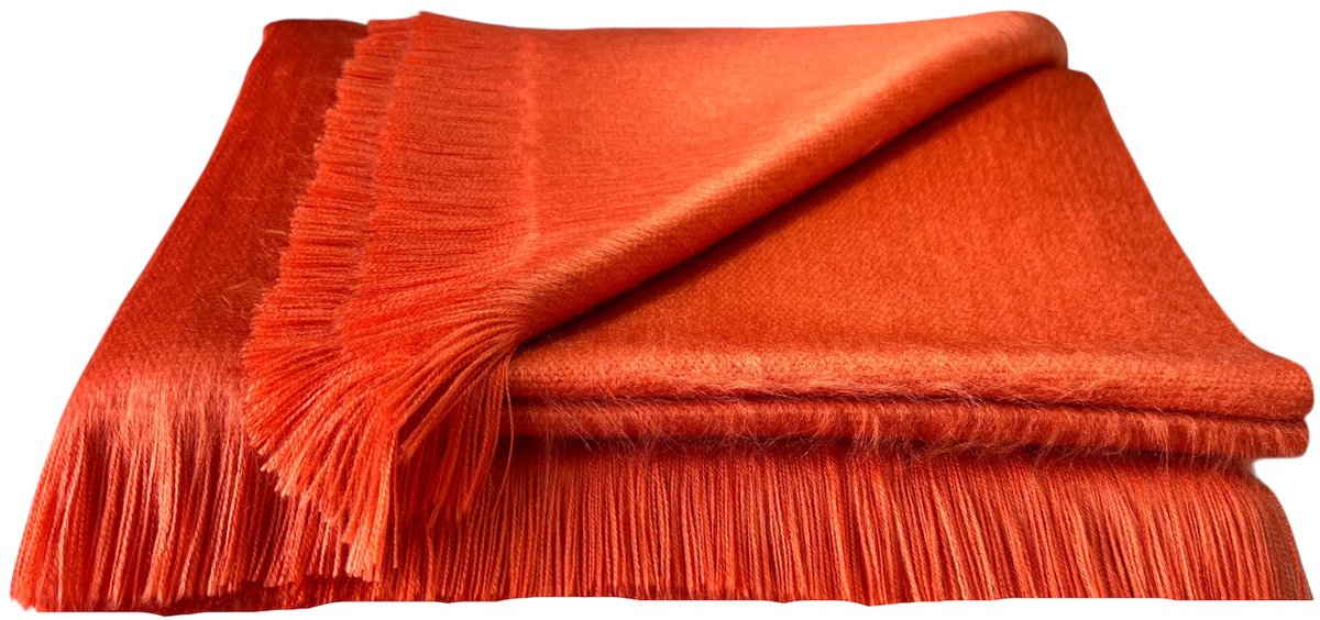Alpaca D'Luxe Sjaal - Hypoallergeen - Koraal - Zacht en van Kwaliteit - Luxe Alpaca Wollen Sjaal - Luxe cadeau - Damesmode - Herenmode - Sjaals Dames - Sjaals Heren - Warm - Stijlvol - Accessoires - Shawls - Elegant - Cadeau tip - Scarf - Duurzaam