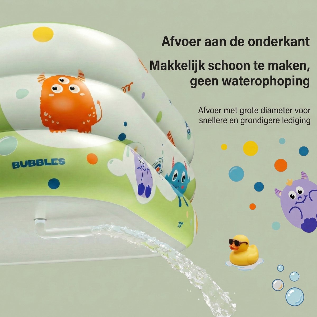 Premium Opblaasbaar Kinderzwembad - 210 x 140 x 56 cm - 3-Laags Verdikt Familiezwembad - Veilig PVC Babybad met Afvoergat - Zomer Waterplezier - Zwembad speelgoed - Buitenspeelgoed inclusief Reparatiesetje — afbeelding 5