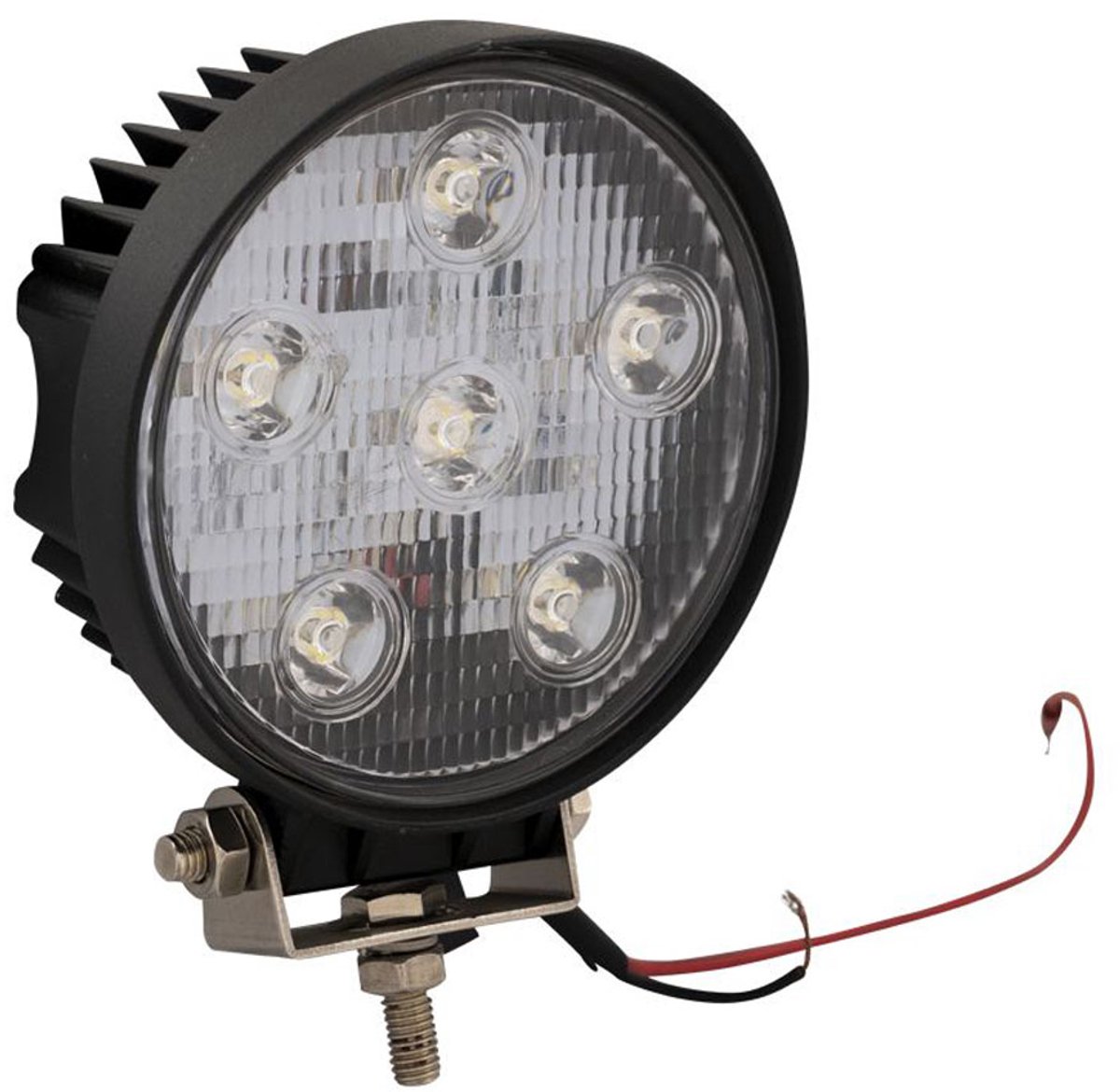 Werklamp 6 LED's, 18W 12/24V, Ø115 mm - TRAILERGEAR