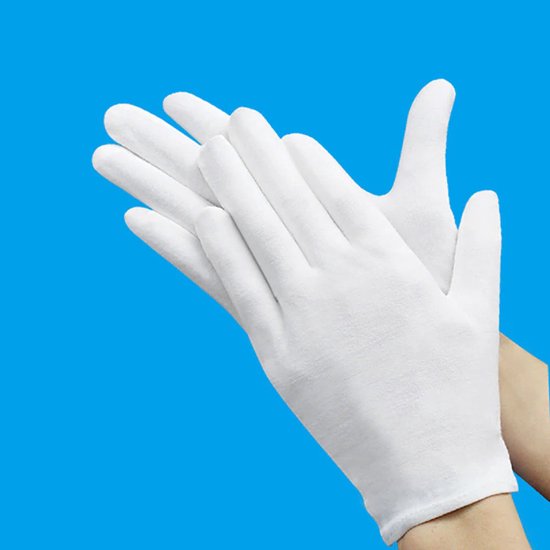 15 paar katoenen handschoenen, wit, herbruikbare handschoenen, katoen