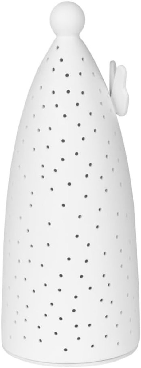 Lichtengel Kandelaar - Porseleinen Decoratie - Sfeervol Huis - Gatenpatroon Design - 117 x 275 cm - Wit
